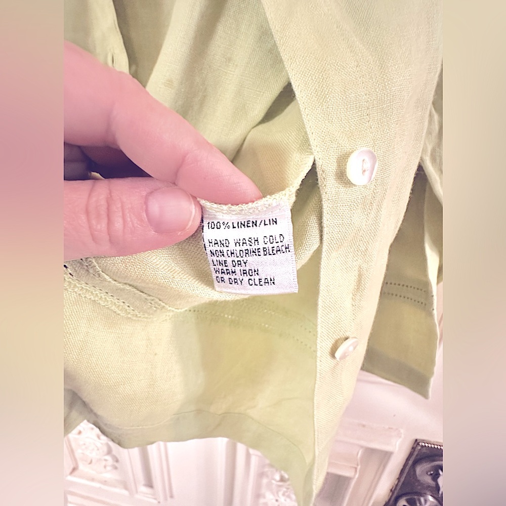 NWOT: Womenโs 2pc Linen Tank Top+Button Down Blouse๐Lightweight Dressy Casual - Picture 9 of 16